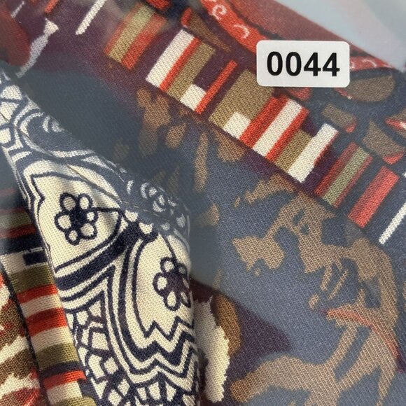 Lucky Brand XL Sleeveless Red Multi-Color Boho Print Dress With Tie Waist 100% - Picture 14 of 14